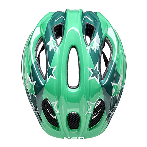 KED Meggy II Kinderhelm Für Laufrad & Fahrrad – Größe S (46–51 Cm) Mit Blink-LEDs | Grün Mit Sternen