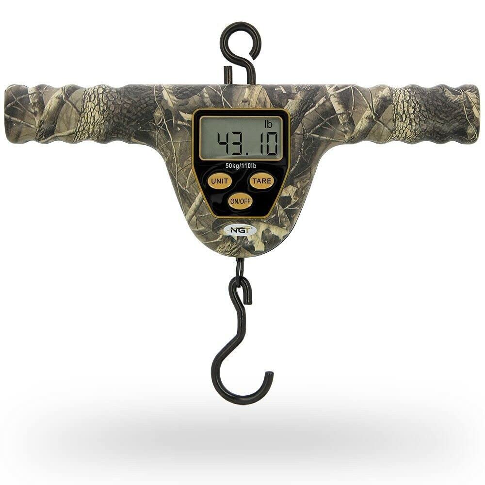 DNA Leisure Système de trépied pour pêche à la carpe avec balance numérique Camo Sling 50 kg