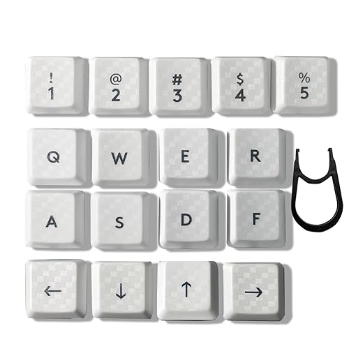 PBT�����f�ށA���W�N�[��Logitech G913/G815/G813/G915 TKL RGB ���J�j�J���Q�[�~���O�L�[�{�[�h�ɓK�p�B (�Y�f�@�ۃp�^�[��17�L�[�L���b�v,�z���C�g)