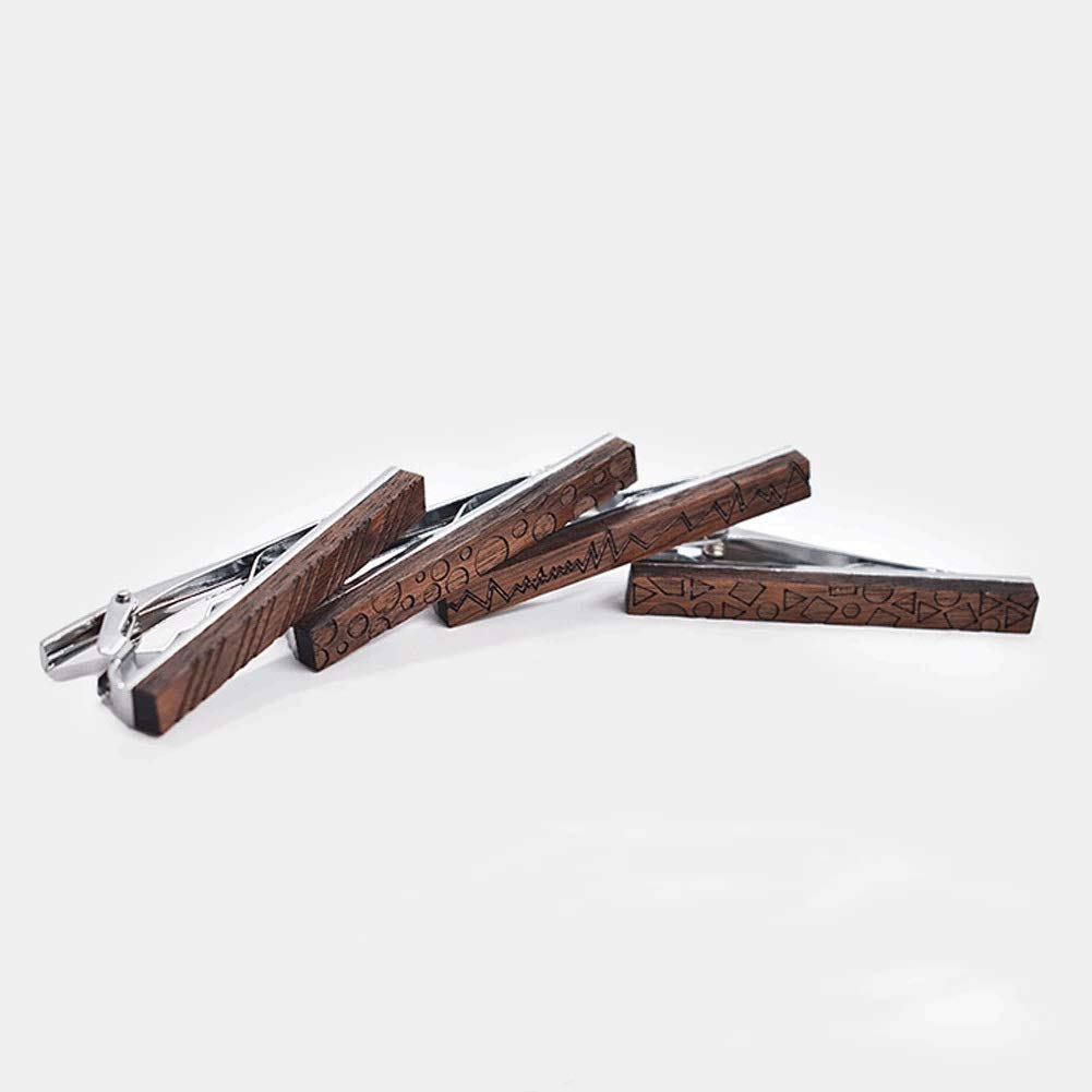 Krawattenriegel Prise Clip, Klassische Krawattenklammern, Männer Holz Geschenklegierung Kupfer Metall Krawatte Bräutigam Hochzeitsgeschäft Party Holzhalshalle Klammern Pin
