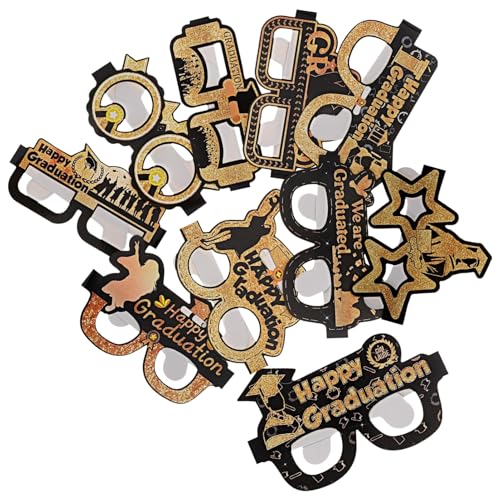 NUOBESTY 10 Uds Gafas De Cumpleaños Para Adultos Accesorios De Imagen De Graduación Gafas De Papel De Nochevieja Accesorios De Vestido De Año Nuevo