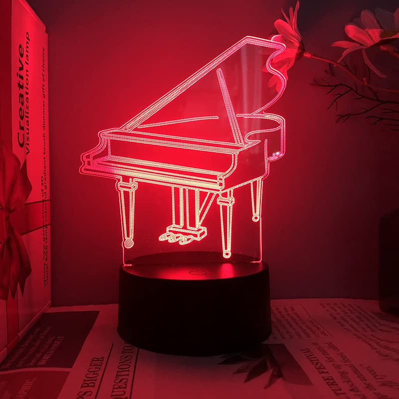 3D Tambor Ilusión Lámpara Luz Nocturna 7 Colores Cambiantes