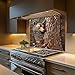 Bear Tempered Glass Backsplash, Rustic Glass Backsplash, Kitchen Backsplash Behind Stove, Glass Backsplash for Kitchen, Stove Backsplash
