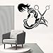 keletop Autocollants de Coiffeur drôles pour Cheveux sur Le Mur Stickers muraux en Vinyle Stickers muraux de Coiffeur Affiches de Papier Peint pour coiffeurs 57x71cm