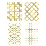 INFUNLY 4pcs Background Hot Foil Plate Metal Plaid Glimmer Hot Foil Plate for Embossing Scrapbooking