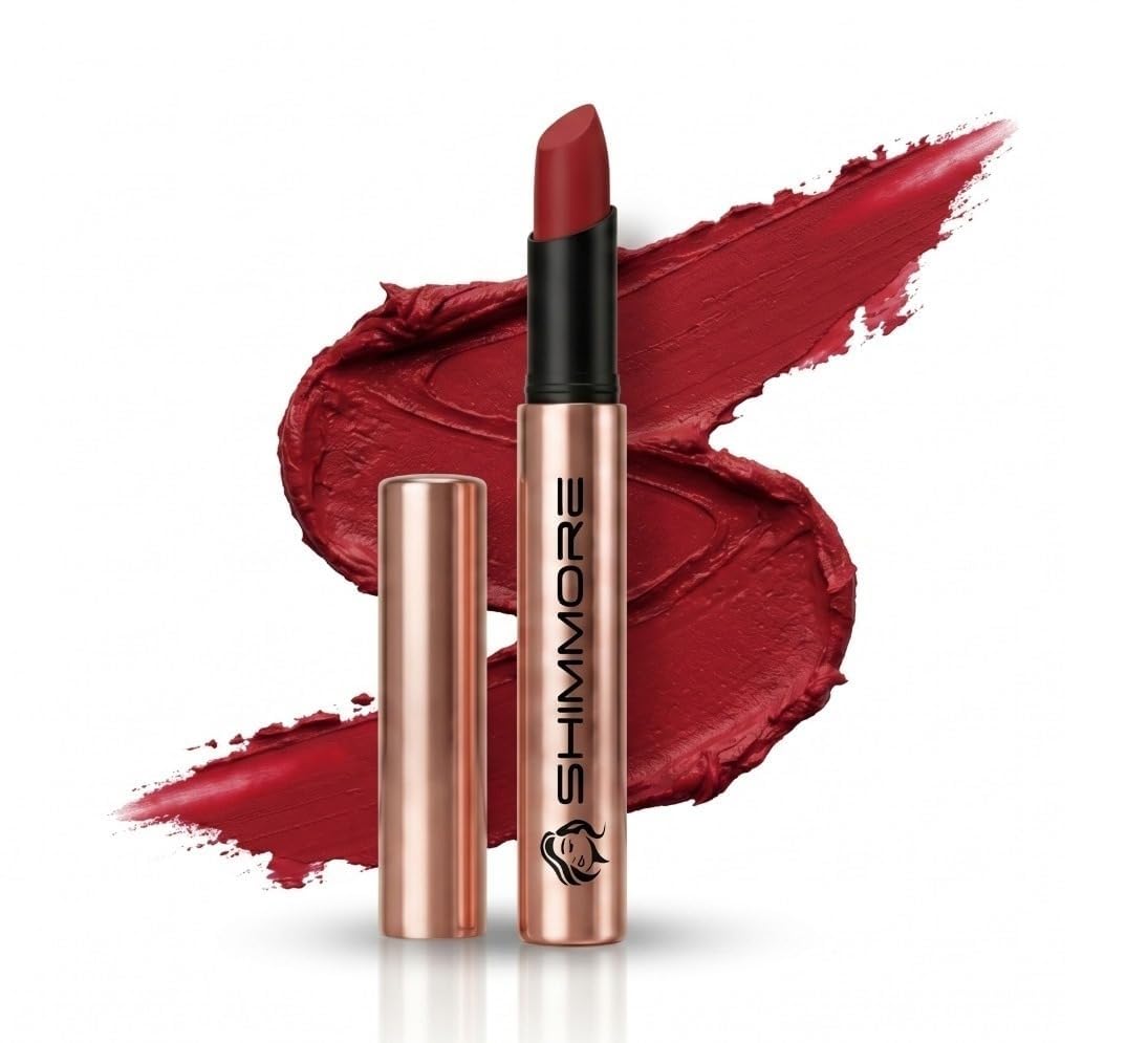 Non-Transfer Matte Finish Lipstick (2.7 g) | Long Lasting Waterproof Smudge Proof Lipstick | Highly Pigmented Velvet Matte Finish | Lightweight & Comfortable Wear | Transfer Resistant Lip Color for Women-image-38