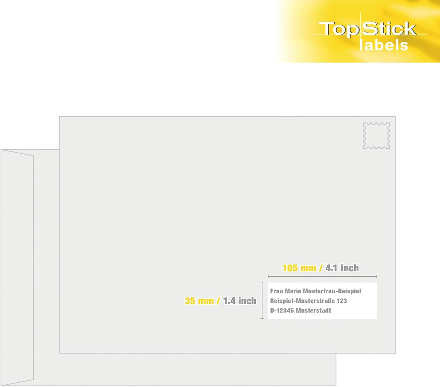 TopStick 8759 Self Adhesive Multipurpose Address Labels, 105 x 35 mm, 16 Labels Per A4 Sheet, 1600 Labels, 100 Sheets, White