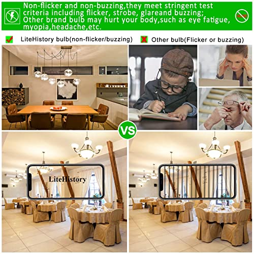 Litehistory E26 Led Bulb 4W Equal E26 Edison Bulb 40 Watt Neutral White 4000K E26 Bulb Dimmable Ac120V 400Lm G16.5 Light Bulb Led For Rustic Sputnik,Chandeliers,Vanity,Wall Sconces Pack Of 6 #TOP4