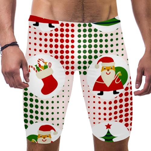 Traje de baño para niño que evita rozaduras con Papá Noel y árboles
