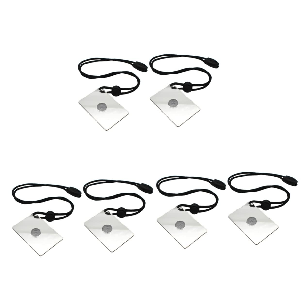 Baluue 4 Stück Signalspiegel Multitools Marine-Reflektor Notfallstern-Blitzspiegel Notfall-Reflektorspiegel Outdoor-Survival-Spiegel Outdoor-Wanderspiegel Kajak-Signalspiegel Reise