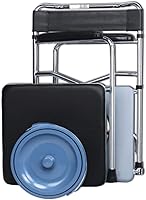 Vista 4 de Bedside Commode, Portable Folding Raised Toilet Seat and Safety Frame for Adults Handicap Elderly Toilet Chair Stool with Porta Potty Bedroom and