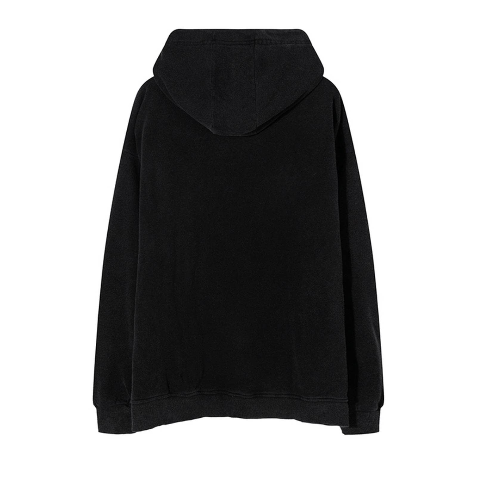 Stampa Lettera Hip Hop Uomo Felpa Felpa Con Cappuccio Autunno Harajuku Punk Gotico Casual Cotone Sciolto Top