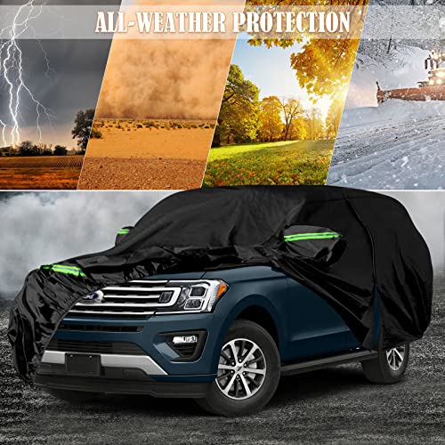 Image of Waterproof Car Cover Replace for 2007-2025 Ford Expedition /Lincoln Navigator SWB, 6 Layers All Weather Car Covers with Zipper Door for Snow Rain Dust Hail Protection (Expedition)