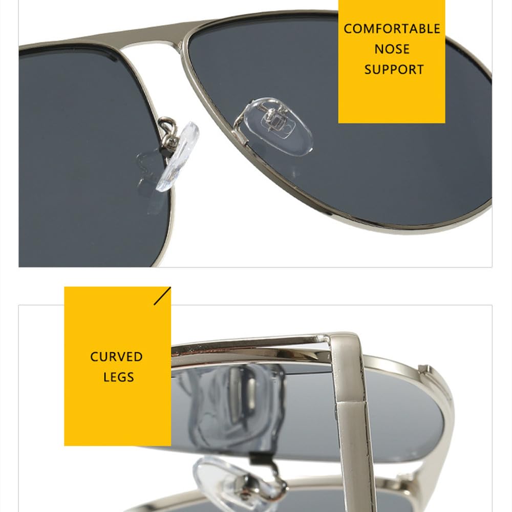 Okulary przeciwsłoneczne Steampunk Oversized Pilot, damskie, vintage, z metalową oprawką, modne okulary przeciwsłoneczne dla kobiet w stylu punk