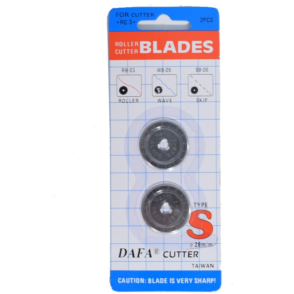 Simplicity Silver Dafa Rotary Cutter Replacement Blades-28Mm X 2,