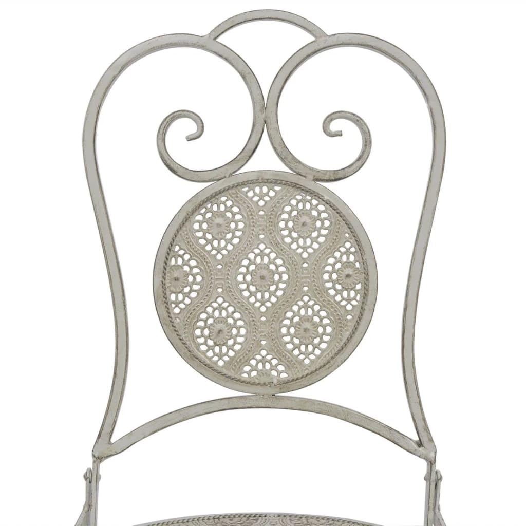 Home Garden, set da 3 pezzi da bistrot grigio acciaio