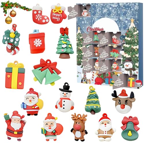 Reviews de Calendarios de adviento los más recomendados. 46 Calendario de Adviento de juguete con 24 regalos sorpresa, incluidas figuras, cajas de regalo y árboles de Navidad, ¡apto para mayores de 3 años.