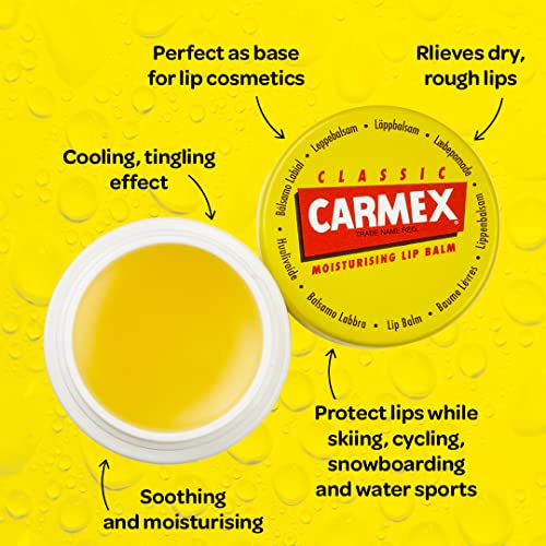 CARMEX Classic Lip Balm Pot (7.5g) For Dry & Chapped Lips Soothes, Relieves & Moisturises - Image 6