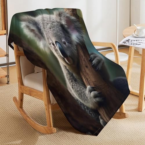 Couverture koala impression 3D idée cadeau plaid flannel 130x180