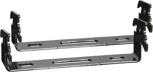 Wall Control Tablero de clavijas de metal ranurado con soporte en C de 1 x 4 pulgadas y tablero de herramientas ranurado - Negro