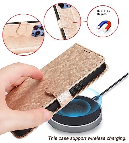 SHIEID Wallet Case for Oukitel C51, Oukitel C51 Magnetic Enclosed Dot Painted Phone Case - Image 4