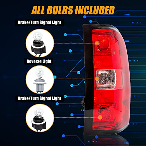 Ransoto Rear Tail Light Brake Lamp Compatible With 2007-2013 Chevy Silverado 1500 2500 3500 Gmc Sierra 3500 Hd Replaces Gm2801207,25877455,25958483 (Right Passenger Side) #TOP2
