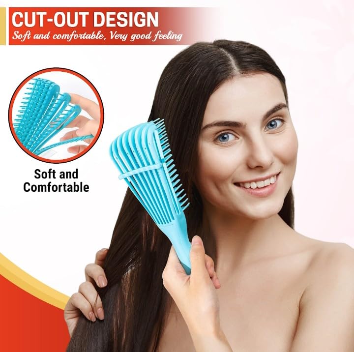 Miniatura 6 de cepillo de pelo rizado desenredante para el cuero cabelludo estimulador paquete de crecimiento masajeador champú exfoliante