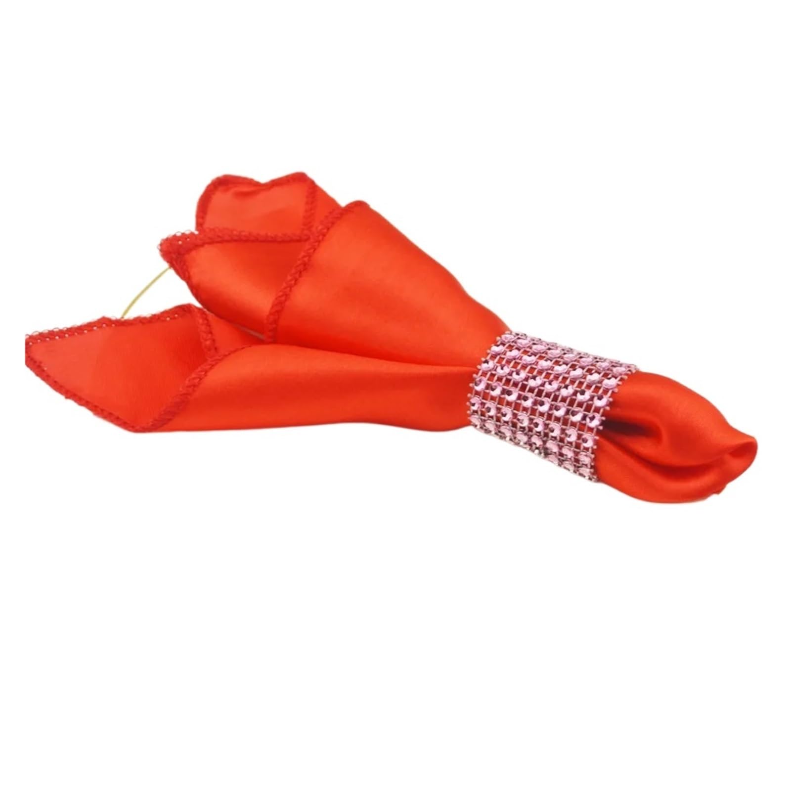 Satin Dinner Napkins 50pcs Square 30cm/50cm Napkins Cloth Satin Fabric Napkin Pocket Handkerchief for Wedding Birthday Home Party Hotel Restaurant(Red-Square 50cm)