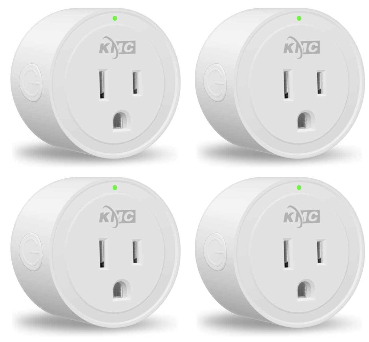 Smart Plug, KMC WIFI MiNi Outle Works with Alexa, Google Home & IFTTT, Smart Life, No Hub Required, Remote Control Your Home Appliances from Anywhere, ETL Certified,Only Supports 2.4GHz Network(4 Pack
