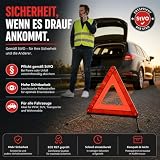 POWR CAR Trójkąt ostrzegawczy ECE R27 2026 – trójkąt awaryjny do samochodów osobowych zgodnie z niemieckim kodeksem drogowym – w razie wypadku i awarii jako akcesorium samochodowe