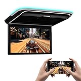 フリップダウンモニター XTRONS 15.6インチ Android IPS液晶 フルHD 車載モニター タッチパネル付 HDMI入力 8Kビデオ対応 スピーカー内蔵 外部入力 USB ドア連動 水平開閉170度 (CM158TAS)