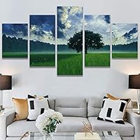 SIGNWIN 5 Panel Canvas Wall Art Modern Art Contemporary Country Dramatic Multicolor Photography Scenic for Home Decorations Ready to Hang - 60