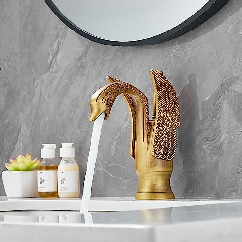 Vintage Elegance: Antique Brass Swan Faucet Review