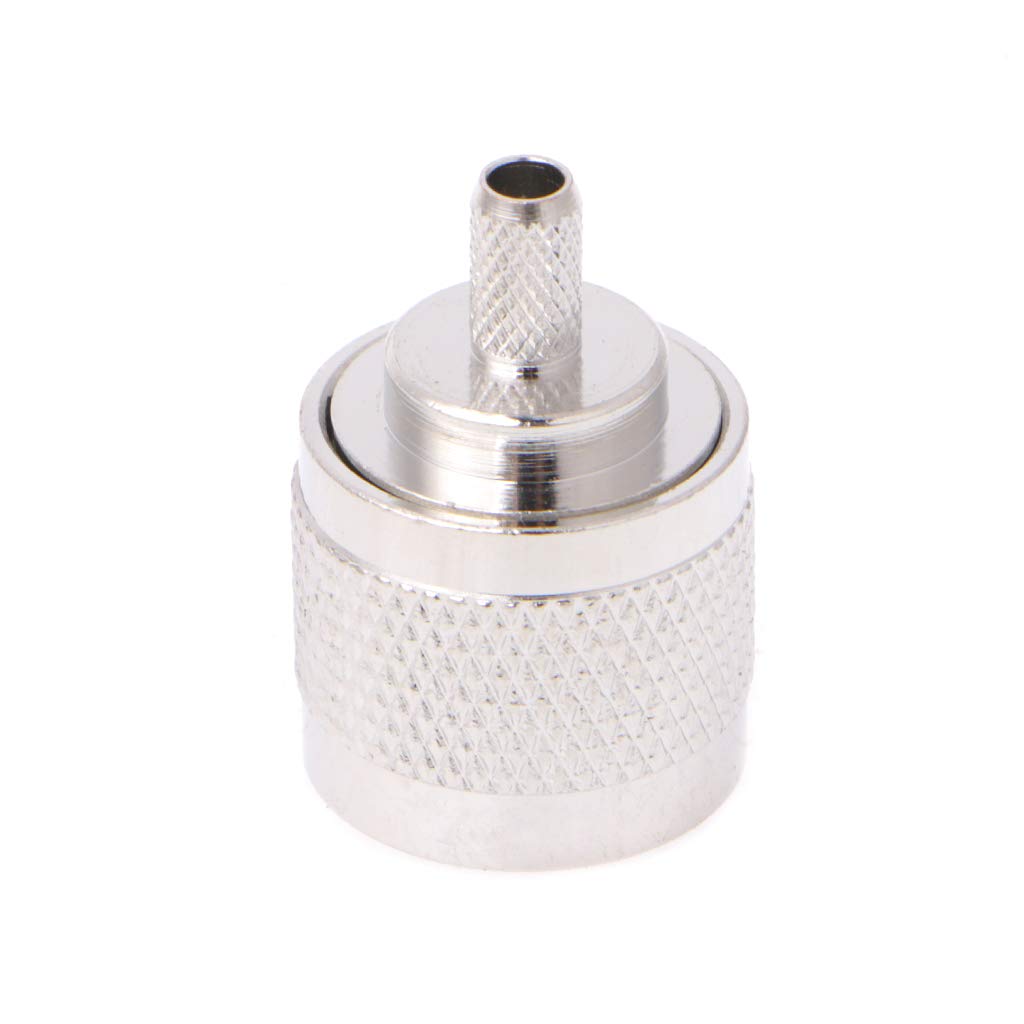 N Spina Maschio Crimpare RG58 RG142 LMR195 RG400 Cavo coassiale Connettore Dritto 10Pcs