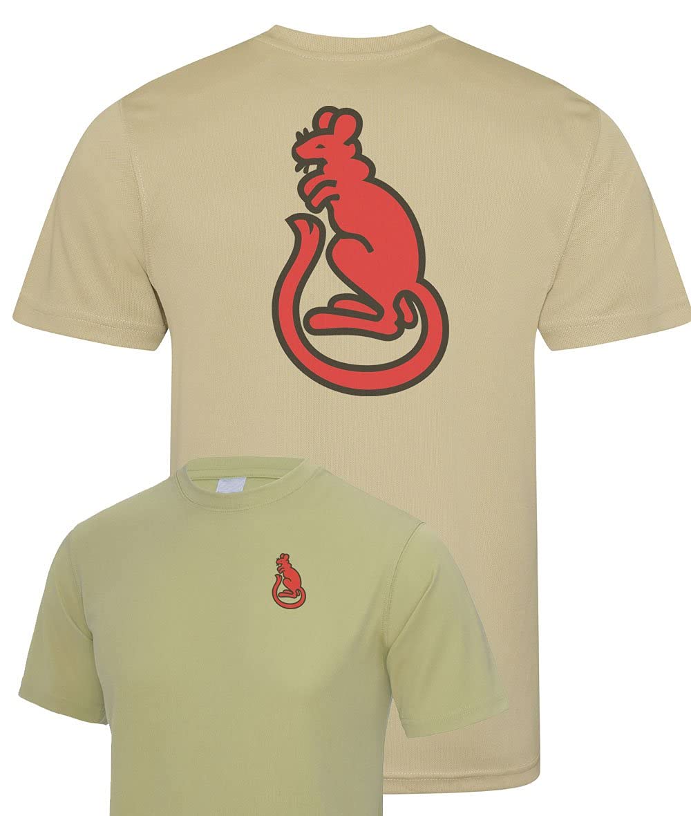 Generic7 Armd BGE Armoured Brigade Desert Rats - Double Colour Print- Wicking T-Shirt (Sand Colour only)