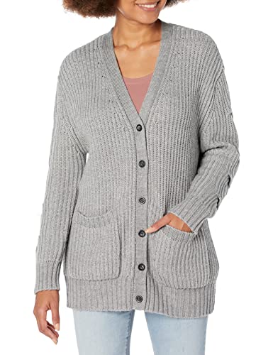Women's Grey Cable Knit Cardigan