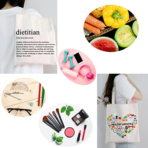 Bolso tote de lona MEIKIUP para dietista, regalo para nutricionista, graduación o profesional RD miniatura 6