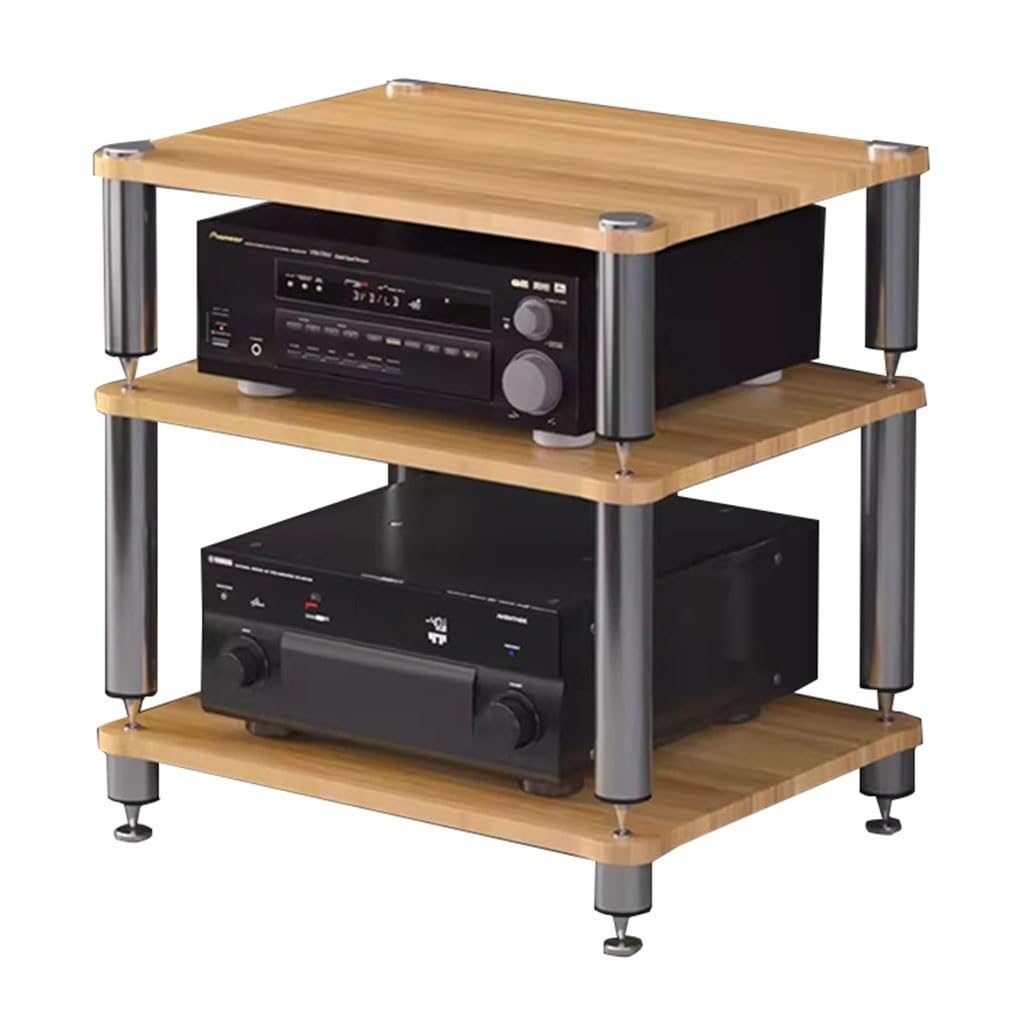 3Tier o Cabinet nd per giradischi stampante TV & y Box Rack in legno Home Entertment Sto Solut 60x48x57cm