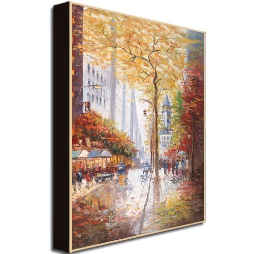 French Street Scene Ii By Joval, 24X32-Inch Canvas Wall Art #TOP1