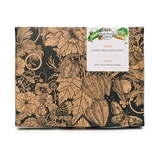 Jardín de refrigerio de bayas (Orgánico) - Set de regalo de semillas con 4 celestiales y aromáticas variedades de bayas para cultivar
