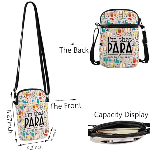 TSOTMO Para Teacher Gift Teaching Assistant I'm That Para They Told You About Paraprofessional Crossbody Bag Gift For Para2