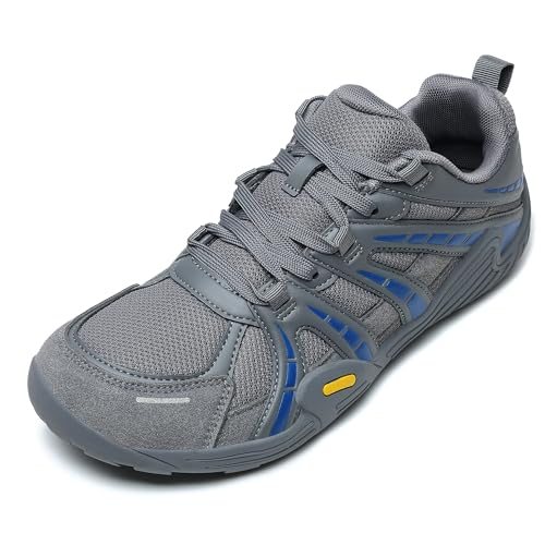 Chaussures de trail respirantes zero drop avec large boite a orteils pour sport