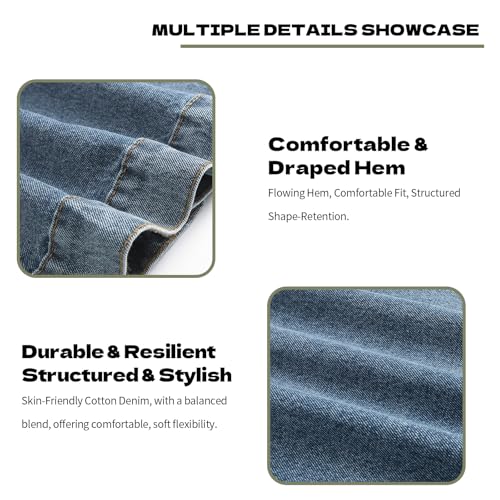 Image of Denim Jacket Men Vintage Autumn and Winter Tops Mens Denim Trucker Jacket