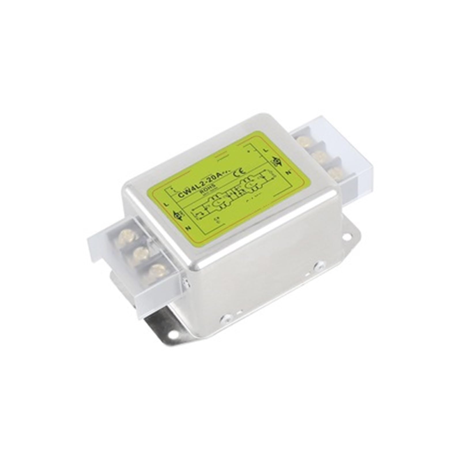 YTMJPQQJI 220V Terminal Block Bipolar Strong Anti-Interference Purification CW4L2-10A-R 20A 30A Power Filter(CW4L2-20A-R)