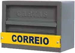 Caixa de Correio - Carta Correspondência Grade Horizontal Cinza - Portão Básica - Modelo 1/2 Tijolo