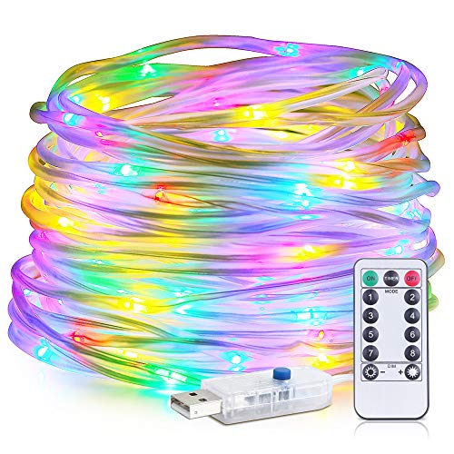 zerproc Guirlande tube lumineuse USB LED Tube Lumineux 10m 8 Modes Imperméable IP65 Parfaite Bon Rendu Romantique pour Décoration Intérieure Extérieure(Lumière Multi Couleur?