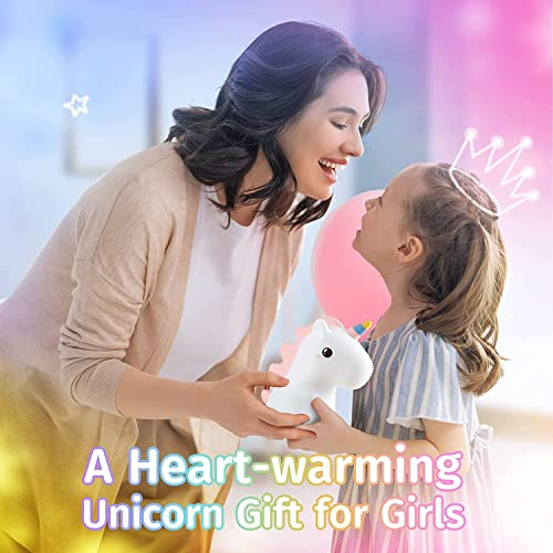 One Fire Luce Notturna Bambini, Unicorno Bambina Regalo Battesimo,16 Multicolori Silicone Lampada Notturna per Bambini, USB Ricaricabile LED Luci Notturne per Bambini Cameretta Bambina Regalo Neonato - Image 7