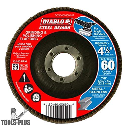 Dcx045060n01f Diablo Abrasive 4.5 Flap Disk 60g