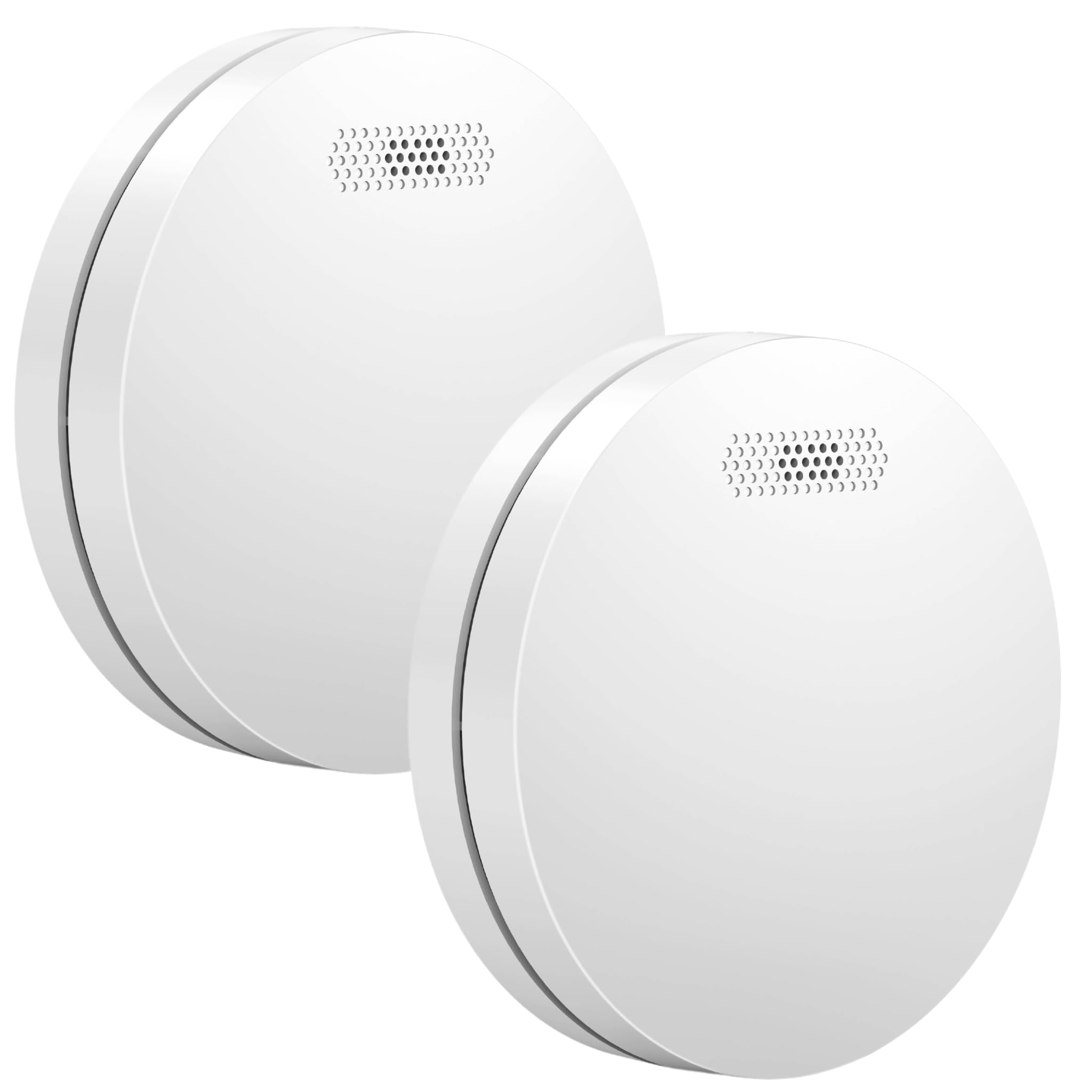 Aroha Link Interlinked Heat/Smoke Alarm Sleep Line - 10 Years Battery - Interconnected Fire or Heat Alarm - Smoke Detector for Home - No LED - 2 set