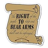 Right to Bear Arms Second Amendment Magnet by Magnet America Is 4.5' x 4.5' Made for Vehicles and Refrigerators
